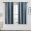 H.VERSAILTEX Blackout Curtains Thermal Insulated Window Treatment Panels Room Darkening Blackout Drapes for Living Room Back Tab/Rod Pocket Bedroom Draperies, 52 x 63 Inch, Stone Blue, 2 Panels by HVERSAILTEX