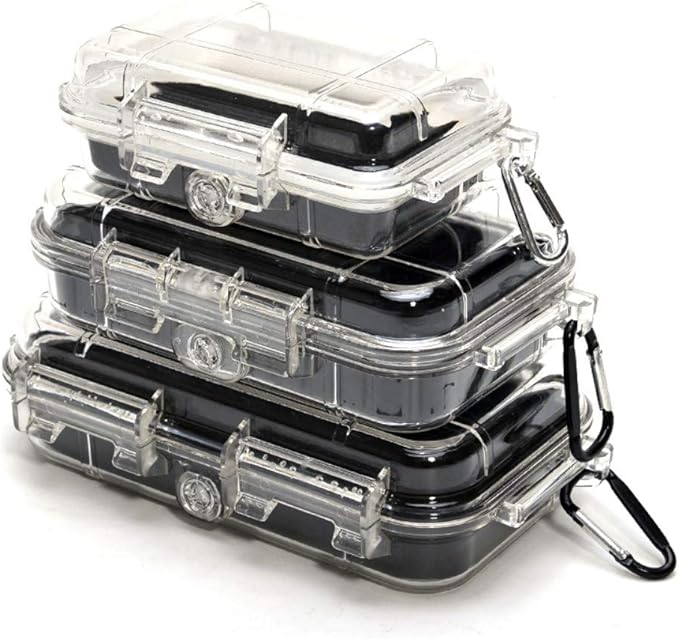 Plastic Waterproof Box Case Container Waterproof Shockproof Box Waterproof Dry Box Waterproof Cases Organization Locker Box Portable Dry Storage for Boat, Fishing Tackle, Phone, Camera, etc - Image 5