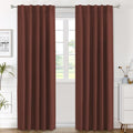 H.VERSAILTEX Blackout Curtains Thermal Insulated Window Treatment Panels Room Darkening Blackout Drapes for Living Room Back Tab/Rod Pocket Bedroom Draperies (2 Panels, Rust, 42 x 84 Inch) by HVERSAILTEX