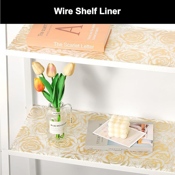 Cooyes Shelf Liner – Premium Non-Adhesive Cabinet & Drawer Liner for Kitchen – Waterproof Shelf Paper with Modern Pattern – Durable EVA Cabinet Mat – Easy to Cut （24" W x 360" L） - Image 9