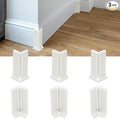 uxcell Self Adhesive Baseboard Corner Blocks, 3.23 Inch Wall Edge Corner Protector 3 Inside + 3 Outside Corners-Connector for Wall Floor Furniture Edge(White) by uxcell