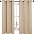 NICETOWN Thermal Insulated Grommet Room Darkening Curtains/Draperies/Panels for Bedroom (2 Panels, W42 x L63 inches, Biscotti Beige) by NICETOWN