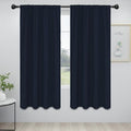 Easy-Going Rod Pocket Blackout Curtains for Bedroom, Room Darkening Window Curtains for Living Room, Thermal Insulated Noise Reduction Solid Window Drapes, 2 Panels(42x72 in, Navy) by Easy-Going