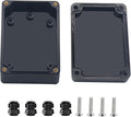 Project Box ABS Black Electrical Boxes IP67 Outdoor Waterproof box Electronic Junction Box Power Enclosure with Cable Glands for DIY Project 3.3x2.3x1.3inch(83x58x33mm) by Otdorpatio