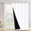 NICETOWN Full Shading Curtains for Patio Door, Super Heavy-Duty Thermal Backing Sliding Glass Door Drape, Privacy Assured Window Treatment(70 inches W x 84 inches L Each Panel, White) by NICETOWN