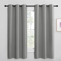 NICETOWN Thermal Insulated Grommet Blackout Curtains, Kids Window Drape Panel for Nursery, Privacy Short Curtains (Silver Grey, 2 Panels, W42 x L68 -Inch) by NICETOWN