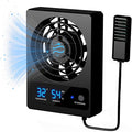 Reptile Ventilation Fan with Humidity Control & High Temp Alarm, Smart Hygrometer for Bearded Dragon, Leopard Gecko, Snake Tank – Quiet Fan with Dual LED Display for Reptile Enclosure by Unknown