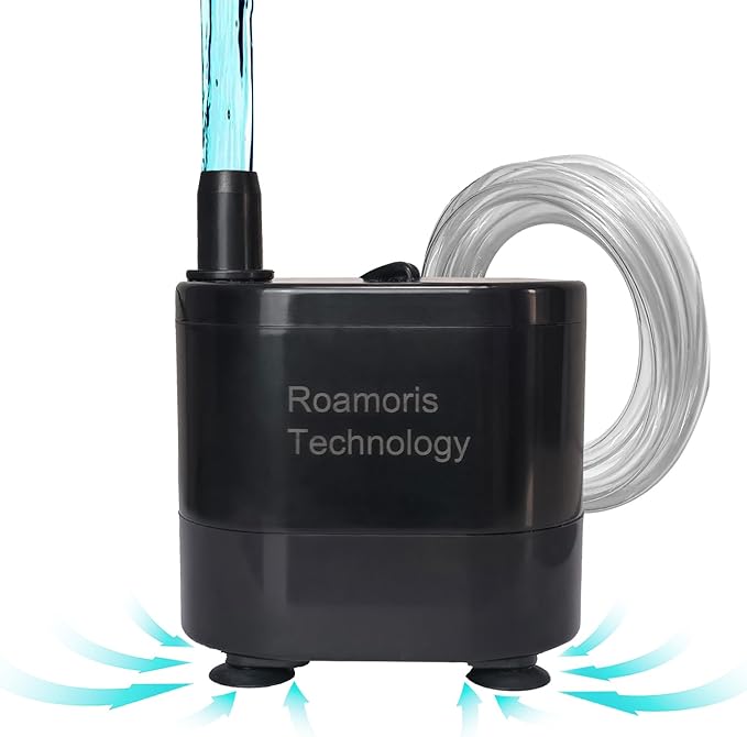Small Pump With Level Sensor,5 FT Drain Lift,Large Volume,110V Automatic Submersible Water Pump Mini HAVC Condensate Pump For Dehumidifier,Air Conditioner, Ice Maker, Furnace,Air Cooler,PM02 by Roamoris