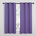 NICETOWN Bedroom Curtain Panels Blackout Draperies, Thermal Insulated Solid Grommet Blackout Curtains/Drapes (1 Pair, 34 by 63 inches, Lilac Purple) by NICETOWN