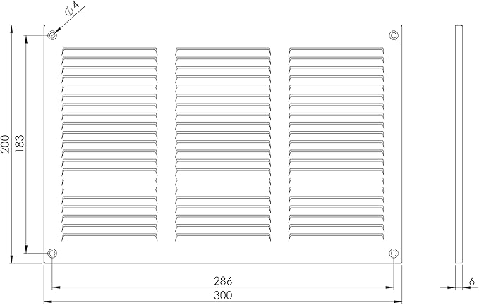 10x6 inch (Duct Opening) Vent Cover - Ventilation Covers for Wall and Ceiling - Stainless Steel Return Grille - HVAC AC Air Vents Register for Indoor and Outdoor Use with Mesh - Image 2