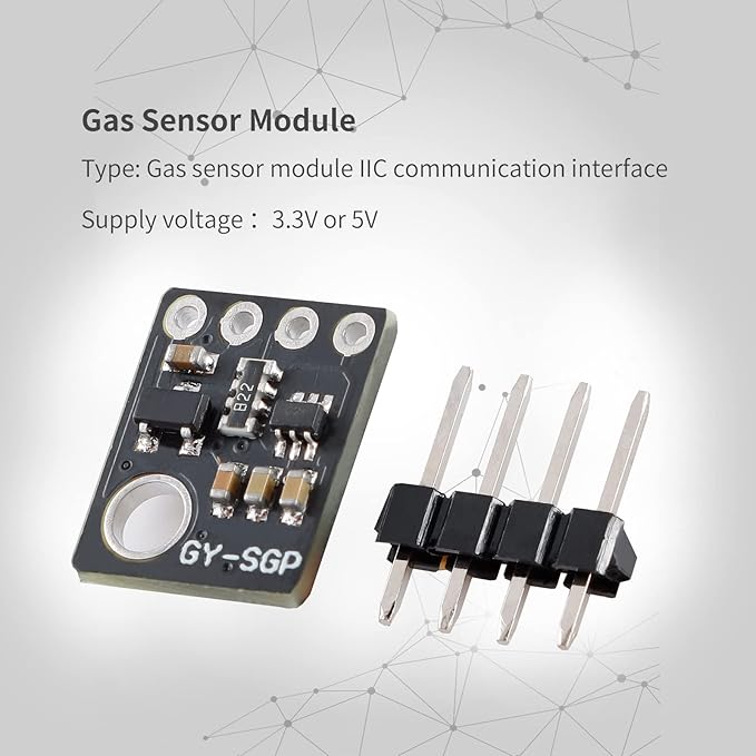 GY-SGP30 Gas Sensor, Air Quality Carbon Dioxide Formaldehyde Monitoring TVOC CO2 Gas Sensor Module, a Digital Multi-Pixel Gas Sensor for Indoor Air Quality Monitoring,co2 Sensor Arduino I2C - Image 4
