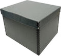 Lineco Record Storage Box 12x15x10 inch. Extra-Durable Filing Archival Cartons for Long-Term Storing Important Documents, Papers, Photos or Prints. Acid-Free Gray Boxboard, 1 Pack by Lineco