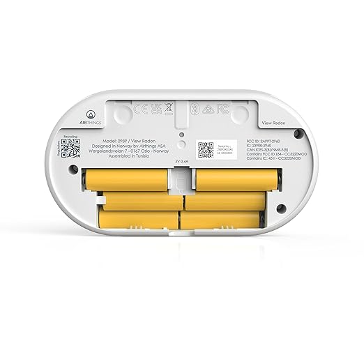 Airthings 2989 View Radon - Radon Monitor with Humidity & Temperature Detector - Battery Powered Mobile APP, WiFi, Alerts & Notifications - Image 3