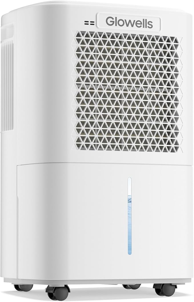 2500 Sq.Ft Dehumidifiers for Home Basement with Drain Hose, 34 Pints Large Room Dehumidifier Portable with Smart Humidity Control, 3 Opeartion Modes for RV, Bathroom, Bedroom by Glowells
