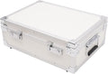 Locking Storage Box, Portable Trunk with Combination, Large Capacity Briefcase Security Box, Lock Boxes for Personal Items, Cash, Laptop (Silver) by Unknown