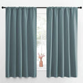 NICETOWN Greyish Blue Blackout Curtains Panels for Window, Thermal Insulated Rod Pocket Blackout Drapes/Draperies for Living Room (2 Panels, W52 x L63 inches) by NICETOWN