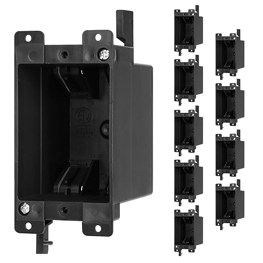 Black Switch Outlet Box 1-Gang Extra Deep, 14 Cu In High-Grade Fire Rated, ETL Listed, PVC Black Box Used For Electrical Outlet Install, AWG Standard, Suitable For New House Renovation(10 Pack) by YQMIGU