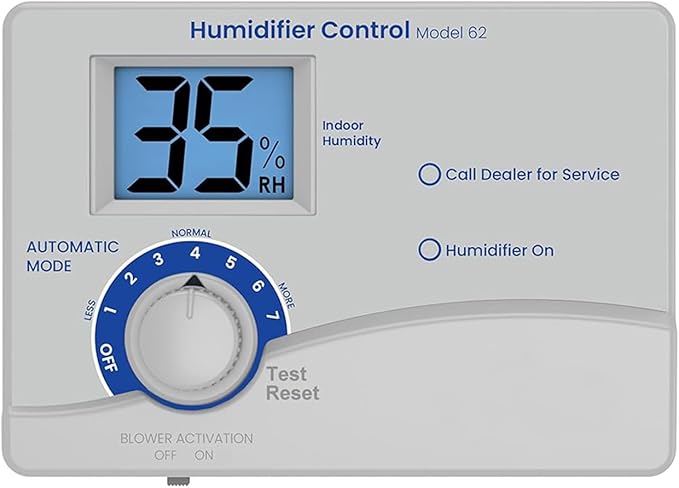 62 Whole House Humidifier Control Humidistat with Outdoor Temperature Sensor, Compatible with 800, 800LC, Automatic Digital Whole House Humidifiers, 24VAC by axaiony