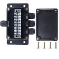 Watertight Junction Box, IP67 Waterproof Electrical Project Box with 8P 15A Barrier Terminals,1 in/3 Out Cable Glands Electronic Enclosure 3.94" x 2.68" x 1.97" by YETLEBOX