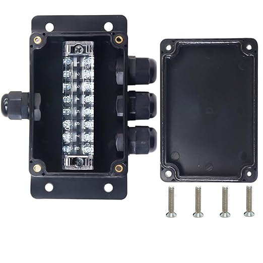 Watertight Junction Box, IP67 Waterproof Electrical Project Box with 8P 15A Barrier Terminals,1 in/3 Out Cable Glands Electronic Enclosure 3.94" x 2.68" x 1.97" by YETLEBOX