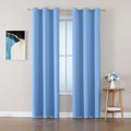 ChrisDowa Grommet Room Darkening Curtains for Bedroom and Living Room - 2 Panels Set Thermal Insulated Blackout Curtains (Sky Blue, 42W x 84L) by ChrisDowa