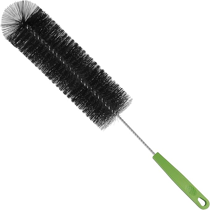 Long Bottle Brush, 12.98 in Bendable Cleaner Brushes for Cleaning Neck Beer Bottles, Wine, Baby Bottles, Water Bottles, Tumblers, Flask, Bird Feeder, Vase, Pipes and Brewing Supplies Black/1Pack by Haomaomao