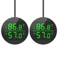 QZQ Reptile Thermometer and Humidity Gauge, LED Digital Thermometer Hydrometer, Reptile Tank Accessories for Bearded Dragon, Crested Gecko, Snake, Lizard, USB Power Supply (2 Pack Black) by QZQ