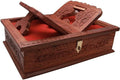 Crafting with Love A Beautiful Wooden HOLY Book Stand Box for Reading RAMAYAN , Geeta , Quran , Bible , GURU Granth Sahib , Fully Carved by Unknown