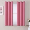 ChrisDowa Grommet Room Darkening Curtains for Bedroom and Living Room - 2 Panels Set Thermal Insulated Blackout Curtains (Pink, 38W x 45L) by ChrisDowa