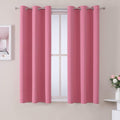 ChrisDowa Grommet Room Darkening Curtains for Bedroom and Living Room - 2 Panels Set Thermal Insulated Blackout Curtains (Pink, 42W x 63L) by ChrisDowa