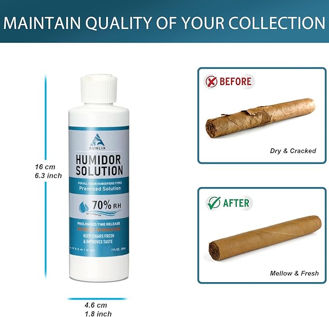 Humidor Cigar Humidifier, Cigars Humidor Solutions Kit, 3-Way Humidification System for Cigar box - Keep 70% RH, Humidity for 1-100 Cuba Cigars, Fit All Cigar Box, Safe for Cigars -Value Set - Image 4