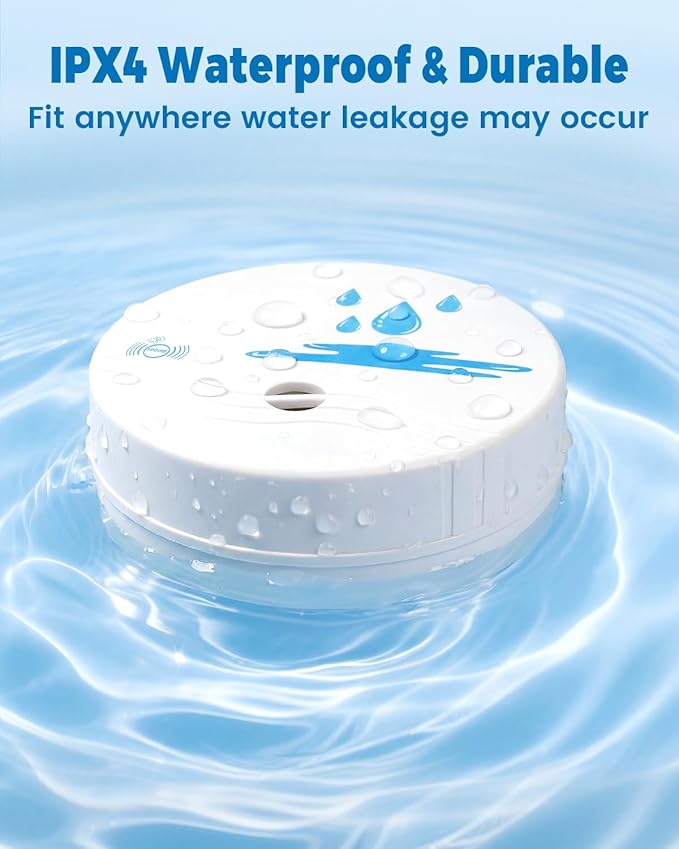 12 Pack Water Leak Detectors for Home, 100dB Waterproof Water Sensor Alarm Leak Detector for Basements, Bathrooms, Laundries, Sinks, and Windows(Battery Included) - Image 9