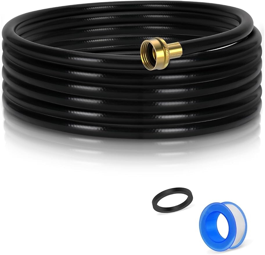 20FT Dehumidifier Drain Hose with 3/4 Inch FHT Connector, featuring Rust-Resistant Brass Fittings for Leak-Proof Connection, Perfectly Compatible with Most Dehumidifier Brands(7 Length Options) by Ebusin