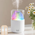 Portable Mist Humidifier with Colorful Light Auto-Off USB Desktop Personal Humidifiers 2 Cool Spray Modes 300ml for Bedroom Office Car Travel White by Dasiboolin