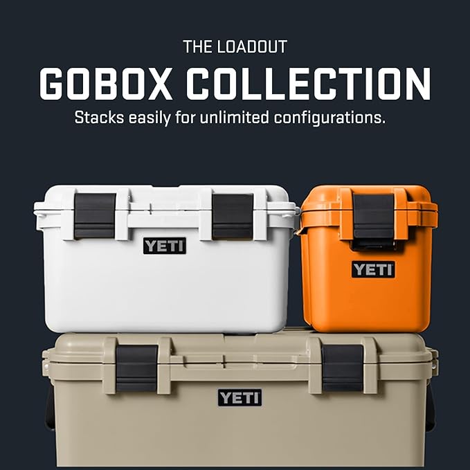 YETI LoadOut 60 GoBox Divided Waterproof Cargo Case, Dry Box, Camera Case, Fishing Tackle Box, Wetlands Brown - Image 6
