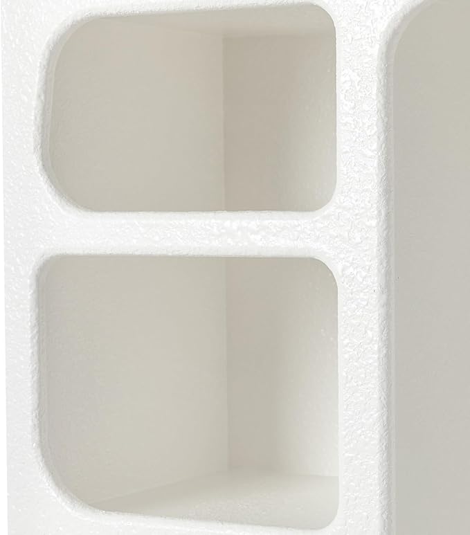 5-Compartment White Arched Floating Cabinet, Modern Geometric MDF Wall-Mount Storage Unit, Wall Mounted Storage Organizer for Bathroom, Living Room, Bedroom & Office Décor - Image 9