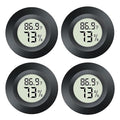 4 Pack Hygrometer Thermometer Digital Humidity Meter Indoor/Outdoor Humidity Monitor Reptile Thermo-Hygrometer for Greenhouse Humidors Terrarium Jars, Fahrenheit (℉) /Celsius(℃) (4) by JEDEW