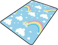 Area Rug, Rainbow and Cloud Pattern Printing Reversible Area Rugs Fade Resistant, Flame Resistant, Quick Dry, Stain Resistant, Waterproo Floor Carpet for Living Room Bedroom, 60 x 96 Inch by Snarena