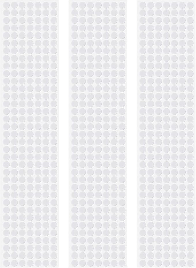 735pcs Small Felt Furniture Pads, Self-Adhesive EVA Foam Dot Circles, Round Felt Furniture Stickers for Desks Drawers Vases Photo Frames Cabinets Doors Candlesticks- White by Unknown