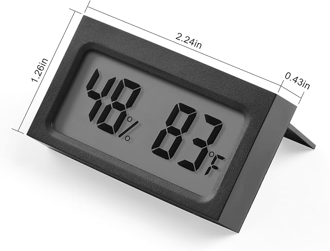Digital Hygrometer Thermometer with LCD Display Indoor Temperature Gauge Humidity Meter for Home or Greenhouse (Black, 4 Pack) - Image 6
