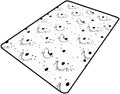 Rug Cartoon Black Eyelashes - Design Printing, Reversible Area Rugs, Fade Resistant, Flame Resistant, Quick Dry, Stain Resistant, Waterproof Floor Carpet for Living Room Bedroom, 72 x 108 Inch by Snarena
