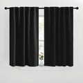 NICETOWN Blackout Curtain Blinds Window Panels - (Black Color) W42 x L36, Double Panels, Thermal Insulated Blackout Draperies for Living Room by NICETOWN