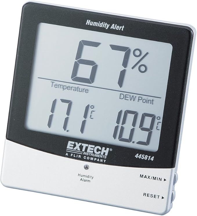 Extech 445814 Stationary Hygro Thermometer Psychrometer with Audible Humidity Alert by Extech