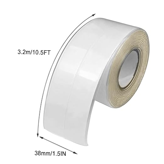 Caulk Tape Self Adhesive,Caulking Tape for Bathroom Sealant Strip Caulk Strip,Waterproof Caulking Sealing Tape for Bathroom, Toilet, Kitchen Countertop,Bathroom,Toilet (Clear-1.5IN-10.5FT-A) - Image 2