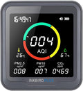 INKBIRDPLUS NDIR Co2 Monitor, Indoor Air Quality Monitor Battery Powered, Detector for Co2, Pm2.5, Pm10, Aqi, Temperature & Humidity,6-in-1 Carbon Dioxide Detector Meter for Home, Grow Tent Etc. by INKBIRDPLUS