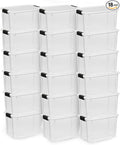 Sterilite 18-Pack Ultra Latching Box, Storage Bins with Lids, Clear Plastic, 30 Quart - Heavy-Duty Organizing Containers for Closet, Bathroom, and Office by Sterilite