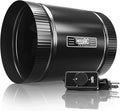 6 Inch Inline Duct Fan with Speed Controller - 282CFM High Airflow, Ultra Quiet 62.8dB for Grow Tents, Hydroponics, Ventilation, Exhaust - Energy Efficient 37W Inline Exhaust Fan by AITECAC