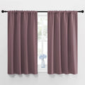 NICETOWN Blackout Curtains for Bedroom, Home Decorations Thermal Insulated Solid Rod Pocket Blackout Drapes for Cafe, Nursery (Dry Rose, 1 Pair, 42 x 48-inch) by NICETOWN