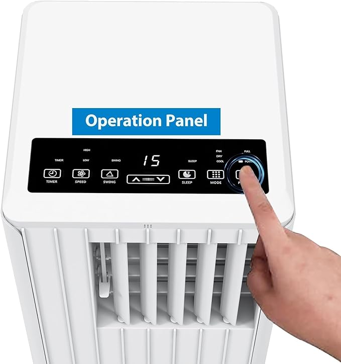8,000 BTU Portable Air Conditioner, Smart Control, Cools up to 350 Sq. Ft., with Dehumidifier & Fan mode, Easy- to-use Remote Control & Window Installation Kit Included - Image 5