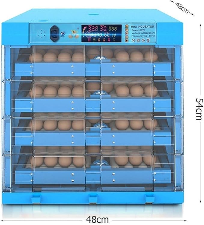 Large Egg Incubator 256 Eggs Automatic Turning Poultry Hatcher Digital Temperature Humidity Control Panel for Farm Family Use - Image 2